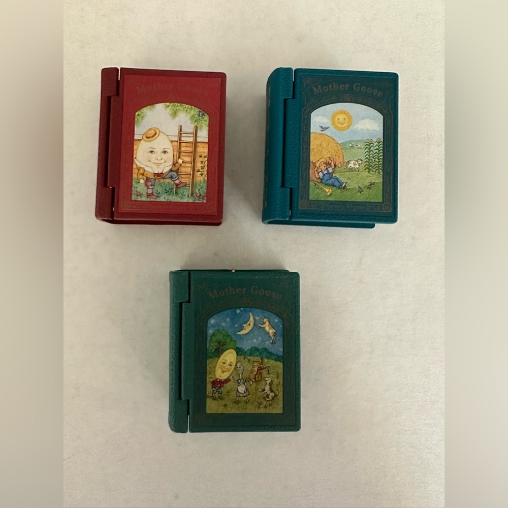 Mother Goose Books Collectors Series Hallmark Ornaments - Set of 3